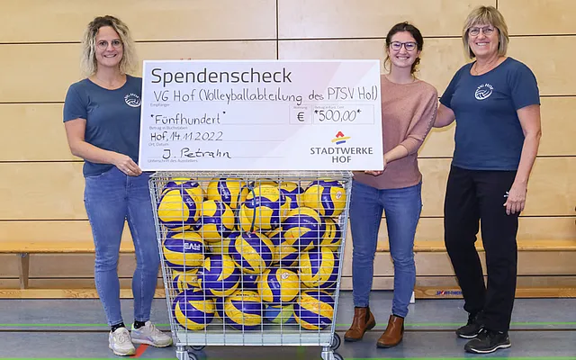 Spende von Stadtwerke Hof