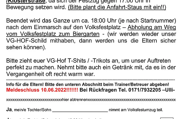 Endlich wieder Volksfestumzug !