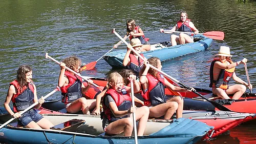 Kanufahrt auf der Saale