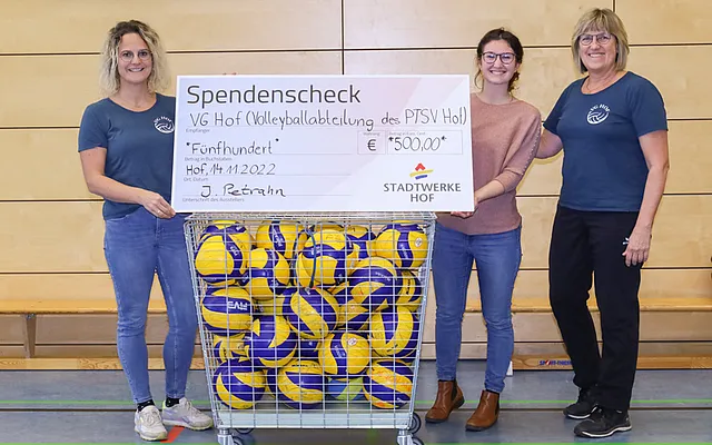 Spende von Stadtwerke Hof